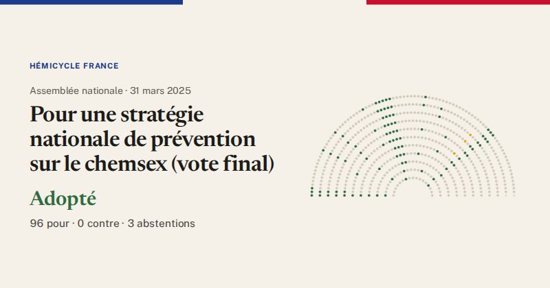 Hémicycle : répartition des votes siège par siège