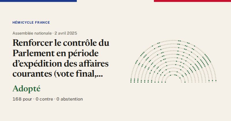 Hémicycle : répartition des votes siège par siège