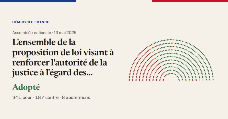 Hémicycle : répartition des votes siège par siège