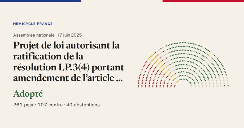 Hémicycle : répartition des votes siège par siège
