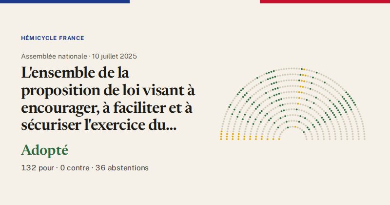 Hémicycle : répartition des votes siège par siège