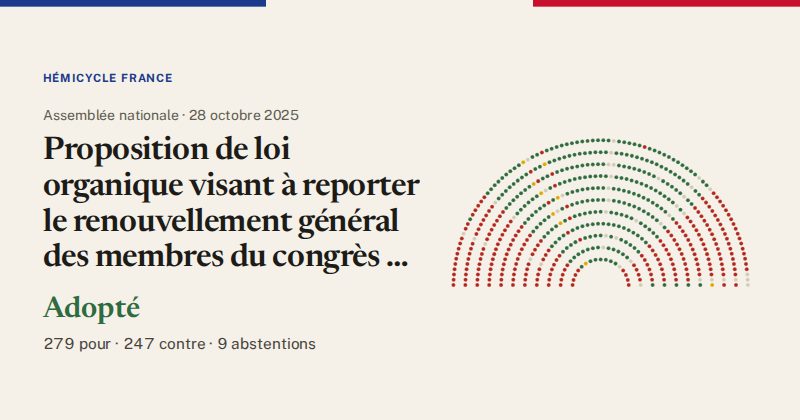 Hémicycle : répartition des votes siège par siège