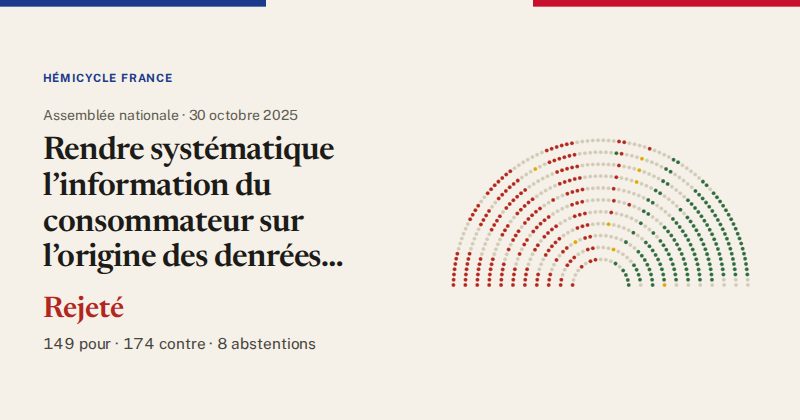 Hémicycle : répartition des votes siège par siège