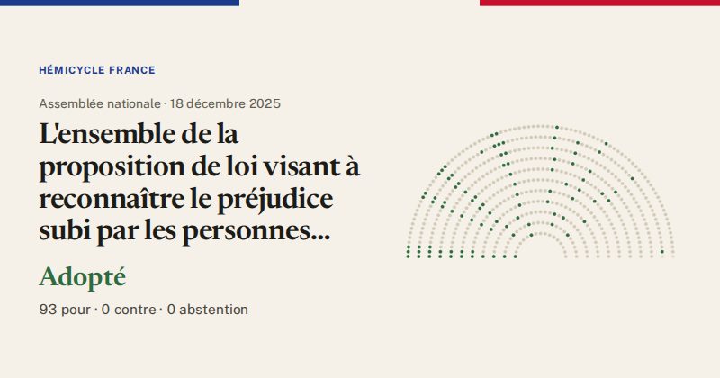 Hémicycle : répartition des votes siège par siège