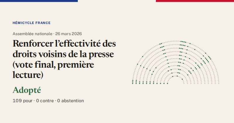 Hémicycle : répartition des votes siège par siège